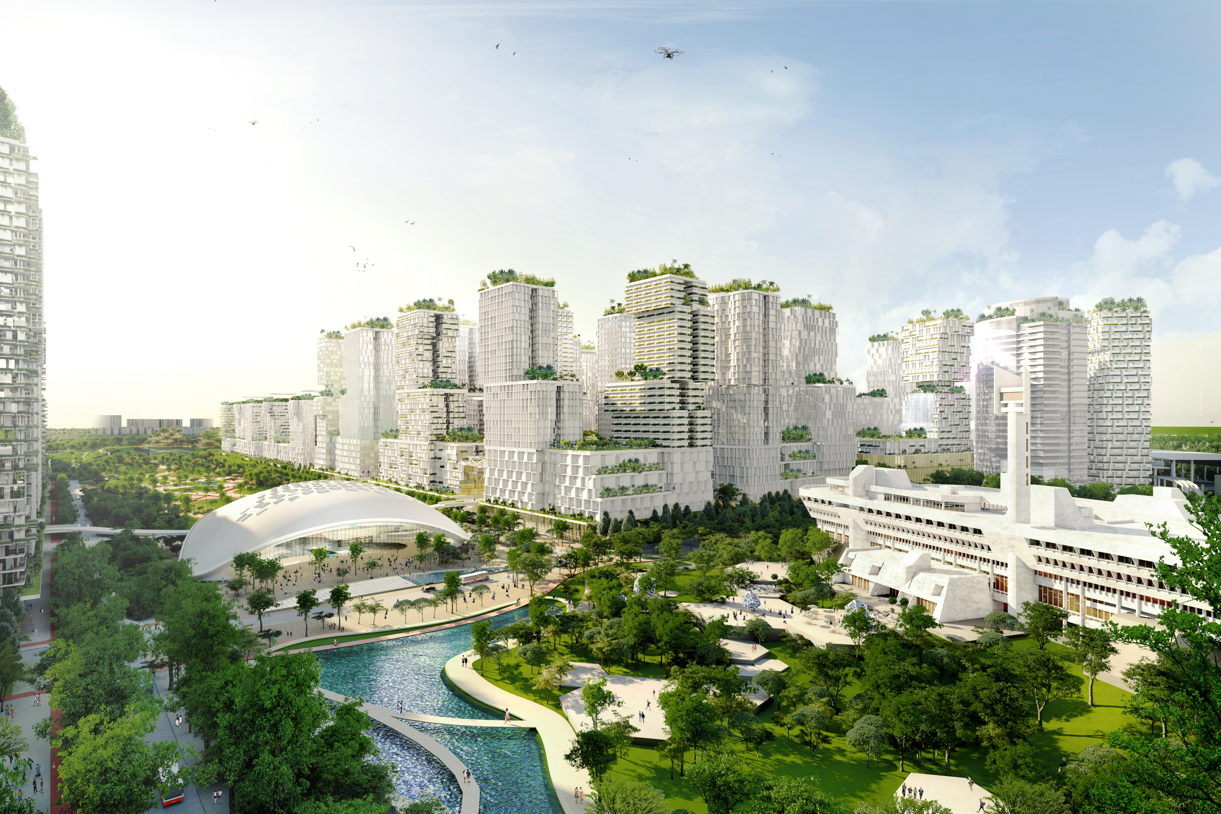 Masterplan for Jurong Lake District Singapore unveiled
